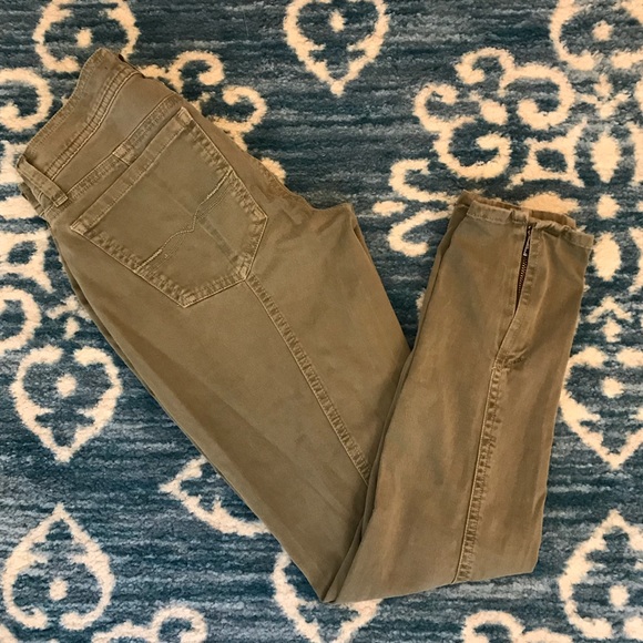 Lucky Brand olive green jeans size 2 / 26 - Picture 3 of 5